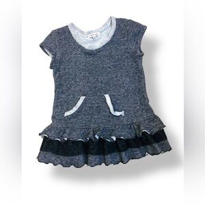 Sophie + Zeke Girls Black A-Line Dress Kids Sz Small Short Sleeve Casual School